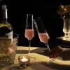 Champagne glass, high appearance level beverage tall glass, cocktail wine glass, household crystal glass glass, red wine glass details Picture
